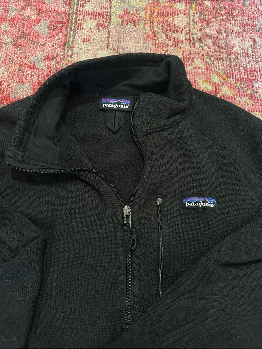 Men’s Patagonia Black Full-Zip Synchilla-Style Fleece Jacket - Picture 2 of 2